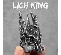 Sculpt Rings™ Gioco Lich King Skull Acciaio inossidabile Uomo Anello Punk...
