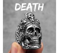 Sculpt Rings™ Gioco Lich King Skull Acciaio inossidabile Uomo Anello Punk...
