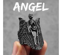 Sculpt Rings™ Gioco Lich King Skull Acciaio inossidabile Uomo Anello Punk...