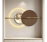 Sculpture Murale 3D LED, Décoration Moderne en Grès pour Salon, 160x80cm | Texture Grès Artisanale, Éclairage LED Ambiant, Art Mural 3D, Décoration Salon Moderne(B MS-LED,50*100cm/19.7*39.4in)