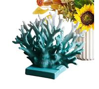 Sculpture - Realistic Coastal Decor, Artificial Sea Branch, Marine Nautical Style, Elegant Undersea Aesthetics, Home Art Accessory, White Resin For Living Room Entrance Hall Wine Cabinet Bathroo