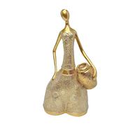 Sculptures Home Decor - Abstract Resin Figure Holding Jar, Resin Female Statue | For Desktop, Home, Living Room, Bedroom, Bookshelf, Wine Cabinet, Display | Modern Artistic Figurine Ornament For