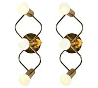 Scultorea Ottone Luci da Muro 1970s, Stile Stilnovo Fatto a Mano Lampada Uno Pz