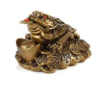 SCULTTURA CABLETTORI Lucky Money Frog Toad Coin Ornaments, Resin Crafts Animale a Tre Gambe Decorazioni per la ricchezza rospo, per la Rana Ornamenti per Decorazioni per uffici di Monete rospelli,