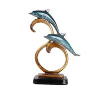 Sculttura Delfin Dolfino Statue Di Delfino, Decorazione Del Delfino, Decorazioni Per Animali Marini Centrotavola, Decorazione E Regalo Per La Casa, Per La Decorazione Del Desktop Soggiorno,Blu