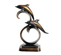 Sculttura Delfin Dolfino Statue Di Delfino, Decorazione Del Delfino, Decorazioni Per Animali Marini Centrotavola, Decorazione E Regalo Per La Casa, Per La Decorazione Del Desktop Soggiorno,Bronzo