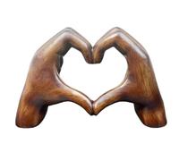 Scultura a Cuore, Statua del Dito dell'amore a Forma di Cuore, Statue della Mano a Cuore, Accessori in Resina per la Decorazione della casa Boho per la Camera da Letto