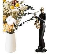 Scultura a fascia, statuine in resina a forma di bande musicali, collezione di artisti artigianali, statue uniche per tavolino da caffè, decorazioni vintage per amanti della musica, pezzi creativi per