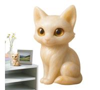 Scultura a forma di animale, statua in resina a forma di animale dagli occhi grandi, decorazione artistica per la casa, per mensola del caminetto, scrivania, camera da letto, ingresso, scrivania