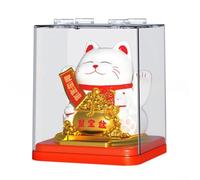 Scultura a forma di gatto della fortuna, portando gioia ed energia positiva ovunque sia posizionata (D)