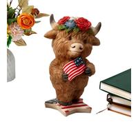 Scultura a forma di, statuette di yak di alta montagna, vitello da collezione per il giorno 'indipendenza per casa colonica, giardino, vassoio a più livelli centrotavola