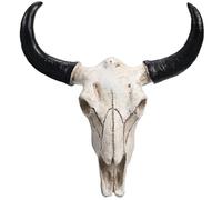 - Scultura a forma di teschio, a forma di toro largo, in finta tassidermia, con supporto a parete occidentale, ideale per casa, ufficio,