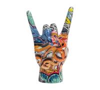 Scultura a mano con dito medio colorato, design artistico creativo come oggetto decorativo, decorazione personalizzabile, per la casa, gonna appariscente e cultura pop, regalo originale per