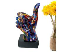 Scultura A Mano - Statua Astratta Resina, Statua di Arte Portatile | Scultura A Mano Di Pace Colorata, Ornamento Di Gesti D'attore Multiuso, Statua Decorativa Moderna per Display