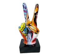 Scultura A Mano - Statua Di Resina, Statua Astratta Portatile | Scultura A Mano Pace Colorata, Ornamento Di Segnale Dell'attore, Statua Da Tavolo Decorativa Artistico Moderno per A