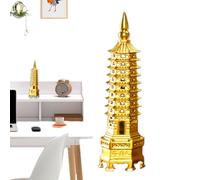 Scultura a torre in, Torre Statua Souvenir - Metallo Torre Desktop Personaggi,Artigianato decorativo estetico artistico per camera da, soggiorno, area di lavoro, sala riunioni,