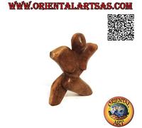 Scultura a X del busto dell'atleta in legno di suar da 20 cm