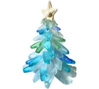 Scultura albero di Natale stella marina in resina per cappotto natalizio o decor