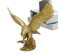 Scultura aquila | Statua di aquila su rocce | Statuetta in resina artigianale aquila per decorazione di benvenuto, soggiorno, libreria, camera da letto