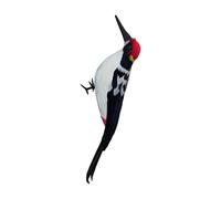 Scultura artigianale in pellicola regalo con picchio per uccelli fatta a