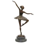 Scultura ballerina balletto in bronzo anticato figura statua 46cm