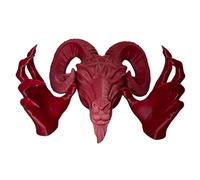 Scultura Baphomet - Scultura In Resina Con Testa E Mani Baphomet Da Parete | Set Da Tre Pezzi Con Testa Di Pecora Del Diavolo, Statua Satanica Per Il Soggiorno Sul Posto Di Lavoro, Statua Del Demone S