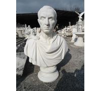 SCULTURA BUSTO STATUA GIULIO CESARE IN CEMENTO MARMO PIETRA 69 cm