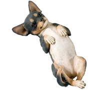 Scultura Cane Chihuahua Dipinta A Mano Tri On Back Pose - Sandicast