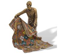 Scultura commerciante copia in stile viennese in bronzo secondo F. Bergmann