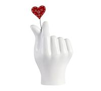 Scultura con mani a cuore - Decorazione con gesto della mano a cuore | Mani in resina che una scultura a forma di cuore | Statua estetica di scultura d'amore di arte moderna, ornamenti creativ
