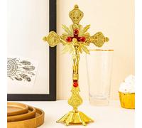 Scultura crocifisso in piedi, crocifisso con supporto per altare, camera da