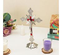 Scultura crocifisso in piedi, crocifisso con supporto per altare, camera da