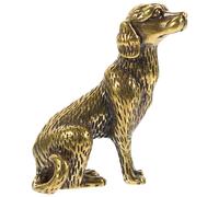 Scultura Cucciolo In Ottone Massiccio Antico Per Arredamento