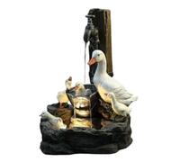 Scultura da giardino illuminata a energia solare, scoiattolo con luce LED, scoiattolo/anatra, fontana ad energia solare, scultura per esterni/interni, ornamento da giardino, lampada a forma di animale