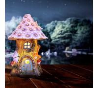 Scultura da giardino un unico casa di funghi solari per bambole per prato