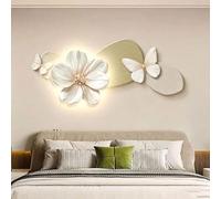 Scultura da Parete 3D Decorazione LED, Minimalista Grès Modello Farfalla | Luce calda, alimentazione a spina adatto per Soggiorno e Corridoio(B,59*25.6IN)