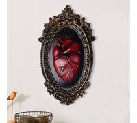 Scultura da parete a forma di cuore in resina, decorazione di Halloween per