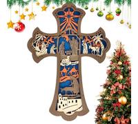 Scultura da parete in legno, presepe in legno per Natale, scultura, feste natalizie, questi ornamenti sono adatti per decorare diversi ambienti, come ad esempio il tuo Co