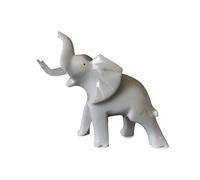 Scultura da Tavolo Elefante in Marmo Bianco Idea Regalo Marble Elephant h.10cm