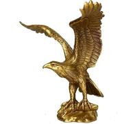 Scultura da Tavolo Piccola Scultura Dell'aquila Volante Statua Dell'aquila in Bronzo Dorato Feng Shui Craft Decorazioni per La Casa Ornamenti Figure Intagliate A Mano