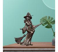 Scultura Dea Strega in Rame Fuso Figurine Statua Decorativa per La Casa,
