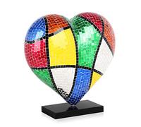 Scultura decorata in vetro 'Pop Art Heart'