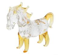 Scultura decorativa a forma di cavallo in cristallo per una splendida esposizione domestica, cattura grazia e design artistico per qualsiasi stanza
