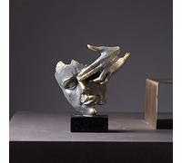 Scultura Decorativa Astratta Moderna La Statua del Silenzio, Resina Il Silenzio è Dorato Statue di Persone s Ufficio Casa Pensatore Decorazione Arte Statue Artigianato Creativo Orn