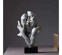 Scultura Decorativa Astratta Moderna La Statua del Silenzio, Resina Il Silenzio è Dorato Statue di Persone s Ufficio Casa Pensatore Decorazione Arte Statue Artigianato Creativo Orn