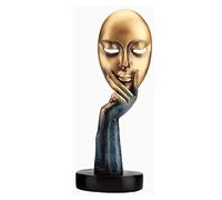 Scultura Decorativa Astratta Moderna La Statua del Silenzio, Statue di Persone in Resina Il Silenzio è d'oro s Ufficio Casa Pensatore Decorazione Arte Statue Artigianato Creativo O
