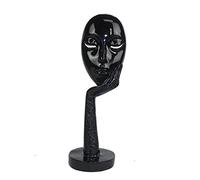 Scultura Decorativa Astratta Moderna La Statua del Silenzio, Statue di Persone in Resina Il Silenzio è Dorato Decorazione Artistica per Ufficio e casa, Statue di pensatori, ornamen