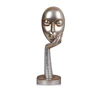 Scultura Decorativa Astratta Moderna La Statua del Silenzio, Statue di Persone in Resina Il Silenzio è Dorato s Ufficio Casa Pensatore Decorazione Statue d'Arte Artigianato creativ