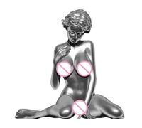 Scultura Decorativa del Corpo Femminile - Statua Artigianale di Donna Inginocchiata | Dea Nuda Sexy per la Decorazione