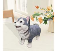 Scultura Decorativa In Resina A Forma Di Cane Siberian Husky Per Mobile TV